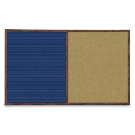 United Visual Products Single Door Radius Corkboard, 36"x36", Bla, UV7002RC-BLACK-MEDGRY UV7002RC-BLACK-MEDGRY